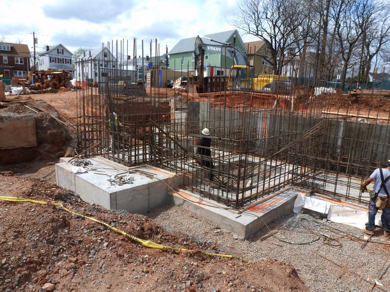 Foundation wall rebar at Stair -4,5 Facing North-West (800x600)